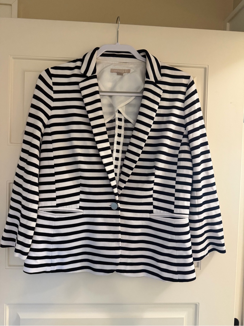 Banana Republic Black & White Striped Blazer
